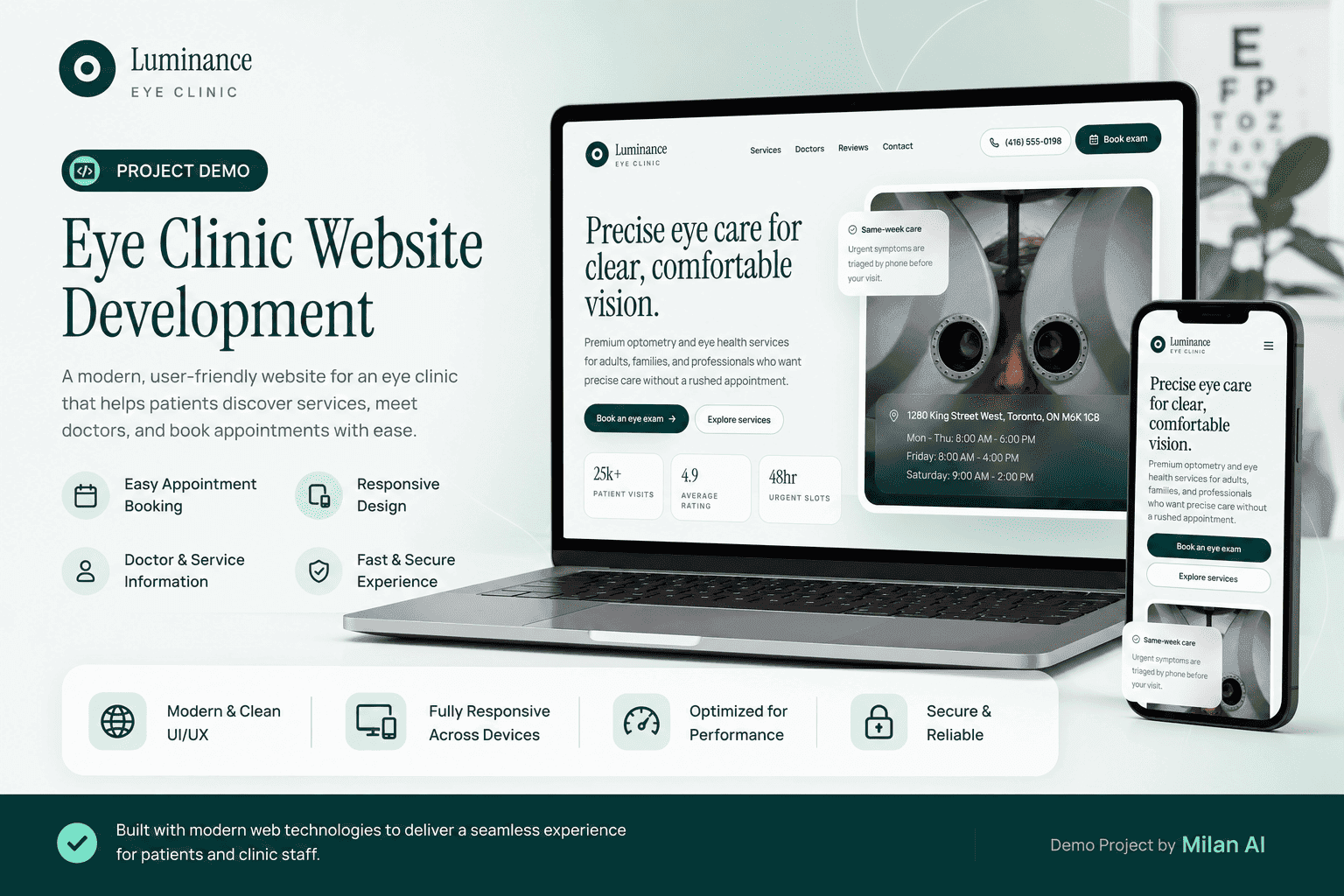 Luminance Eye Clinic project screenshot
